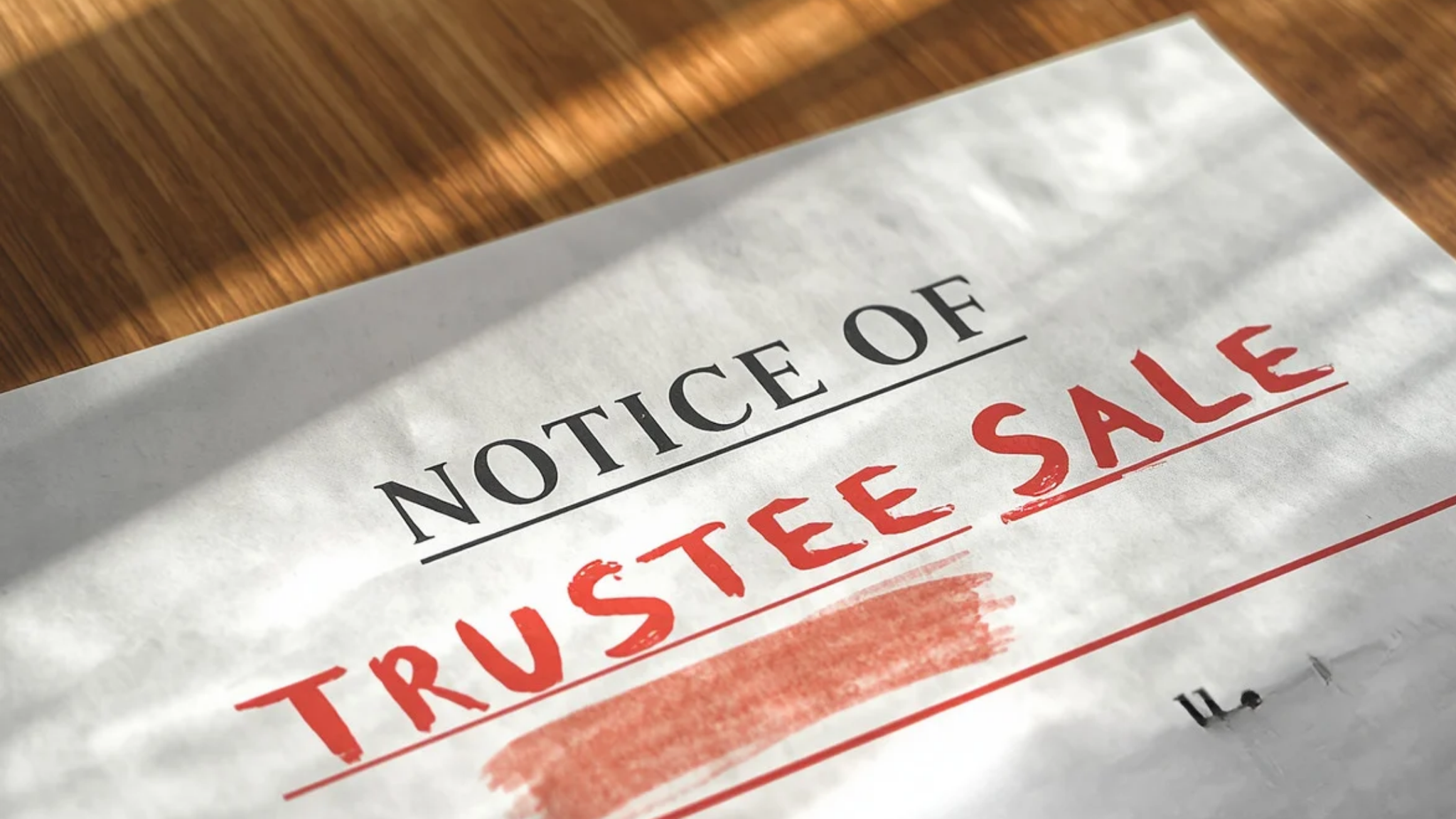  NOTICE OF TRUSTEE’S SALE